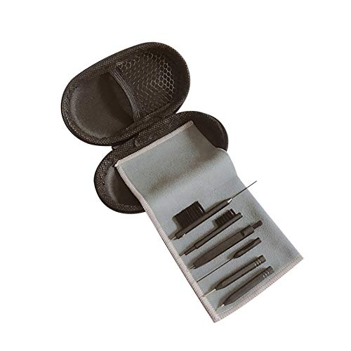 8-Pieces Hearing Aid Cleaning Kit Hearing Amplifier Cleaning Brush Tools Suitable for AirPods/Earbuds/Earphone/Headphone Cleaner with Wax Loop and Magnet in Zip-up Case Jungle Care