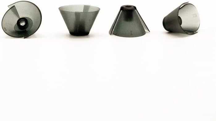 GN Resound Sure Fit Hearing Aid Standard Receiver Tulip Domes Dark Gray Split Ear Rub Piece Comfortable BTE Hearing Amplifier PSAP Kit Ear Tips Invisible, Perfect for Open Air (Open fit)(5 pcs)