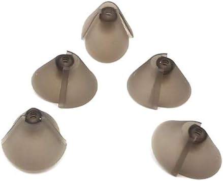 GN Resound Sure Fit Hearing Aid Standard Receiver Tulip Domes Dark Gray Split Ear Rub Piece Comfortable BTE Hearing Amplifier PSAP Kit Ear Tips Invisible, Perfect for Open Air (Open fit)(5 pcs)