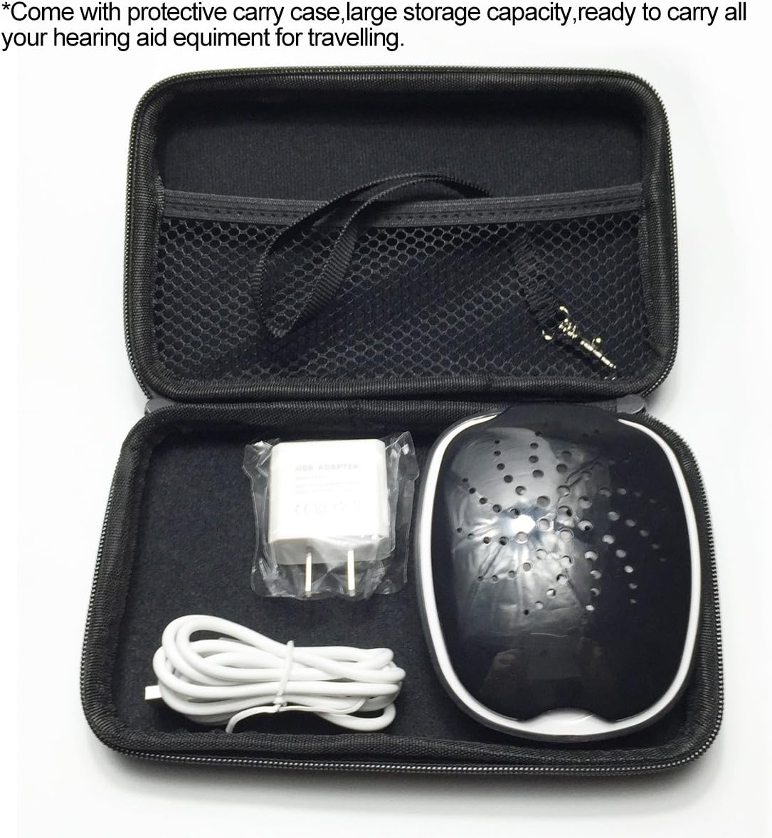 Portable USB Electric Dehumidifier Hearing Aid Dryer,Temperature Range 104~122 Degree,Energy-efficient and Safe